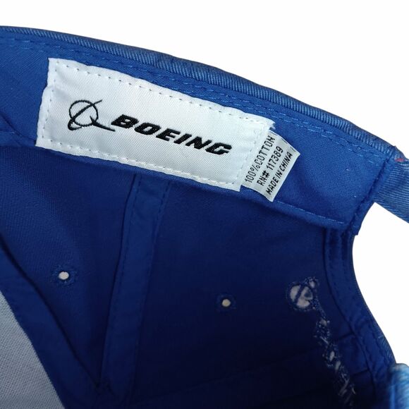 Boeing 787 Dreamliner Cap Blue Cotton White Embroidered Adjustable Strapback - Picture 8 of 8
